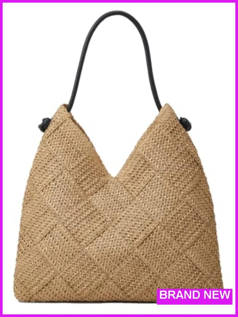 Straw Woven Hobo Beach Tote Shoulder Bag Large Capacity Travel Purse